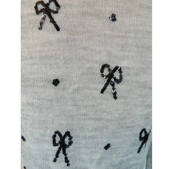 J Crew Alpaca Blend Sequin Bow Cardigan Sweater S - Picture 4 of 8